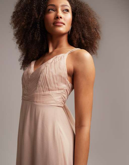 Asos blush bridesmaid store dress