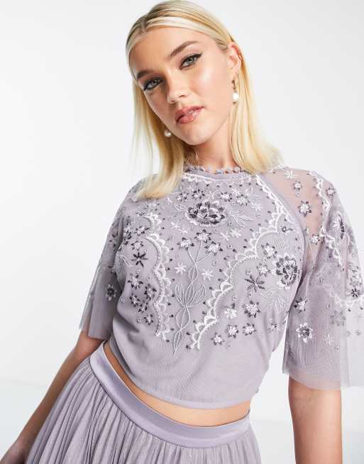 Embroidered best sale top asos