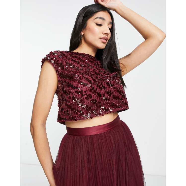 Sequin cheap top asos