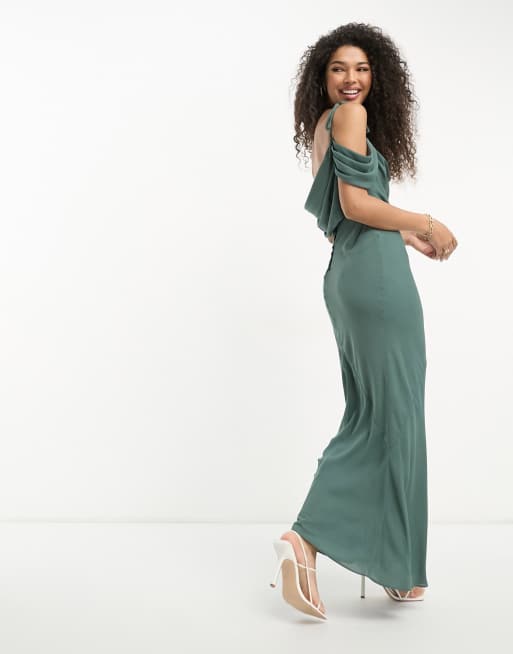 Asos cold shop shoulder maxi dress