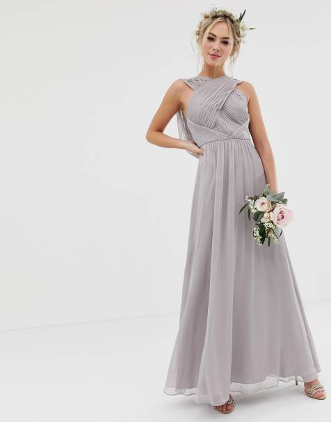 ASOS DESIGN Bridesmaid cross front soft drape maxi dress