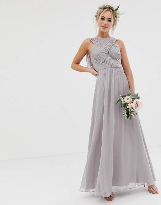 Asos Design Bridesmaid Cross Front Soft Drape Maxi Dress Asos