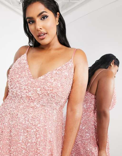 Asos rose gold bridesmaid dress best sale