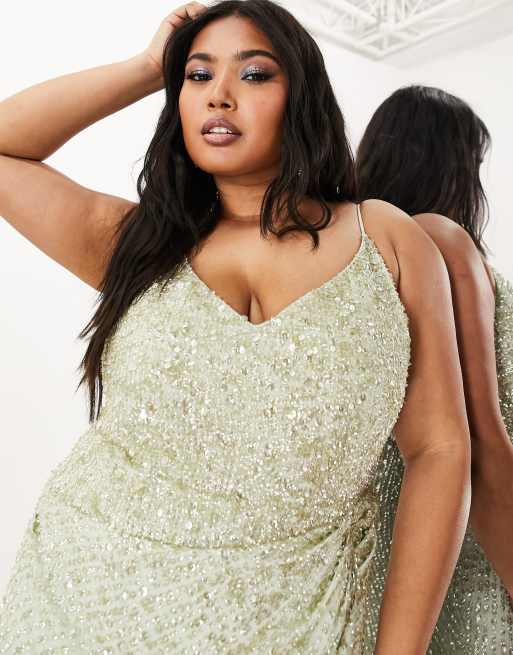 Asos curve embellished dress sale