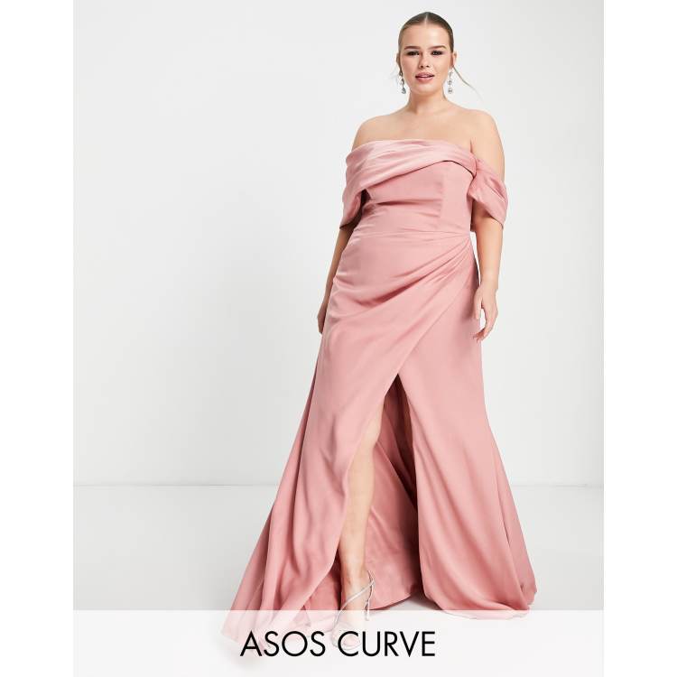 Dusky pink plus size dresses sale