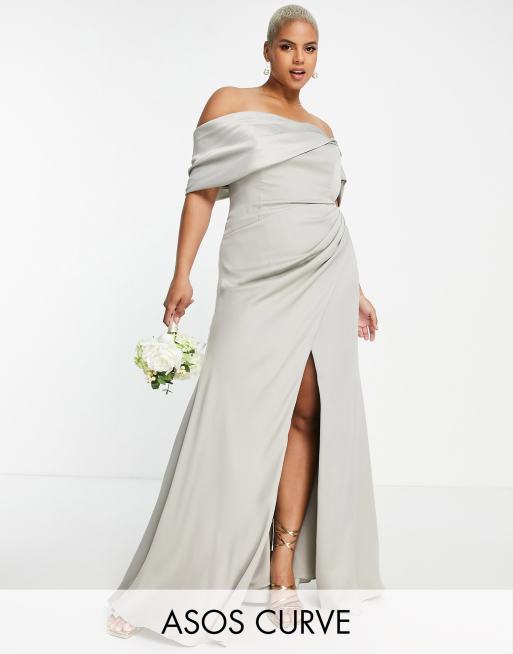 Asos silver hotsell bridesmaid dress