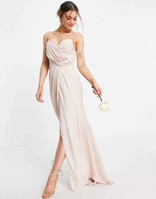 Asos blush store maxi dress