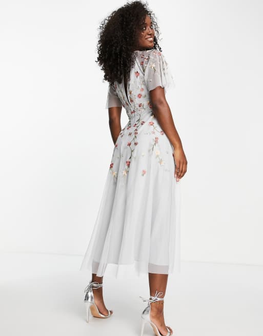 Asos floral bridesmaid dress hotsell