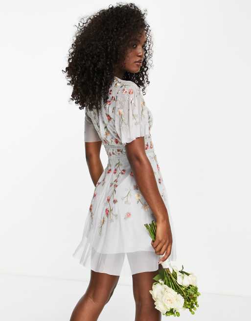 Asos floral bridesmaid clearance dress