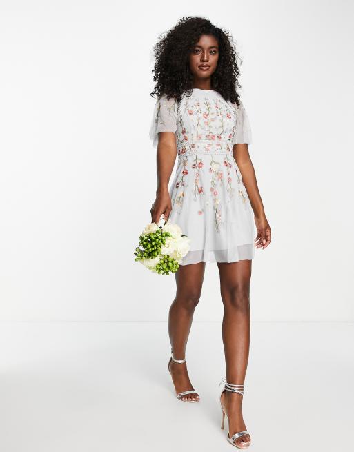 Bcbg floral embroidered dress sale