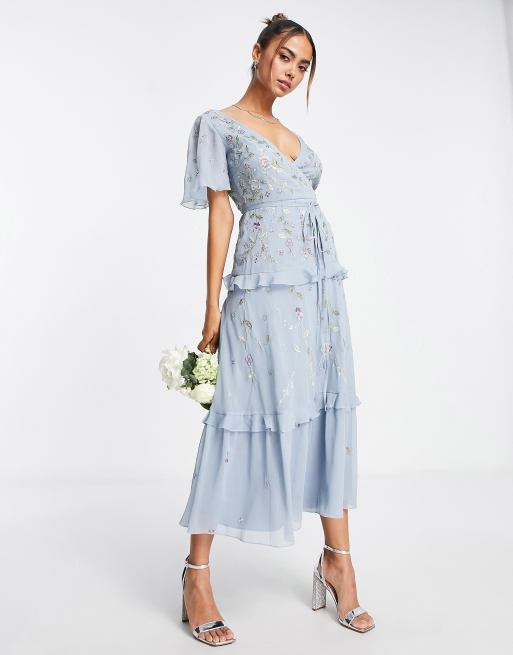 Asos flutter cheap dress