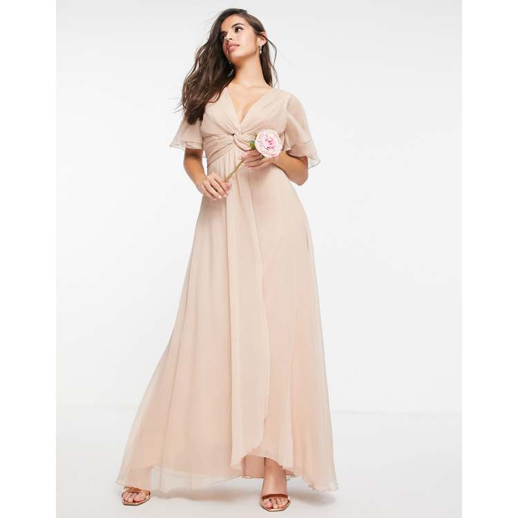 Asos blush pink bridesmaid hot sale dresses