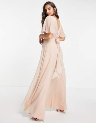 asos peach maxi dress