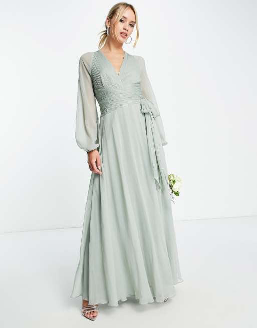 Asos long dresses with sleeves hotsell