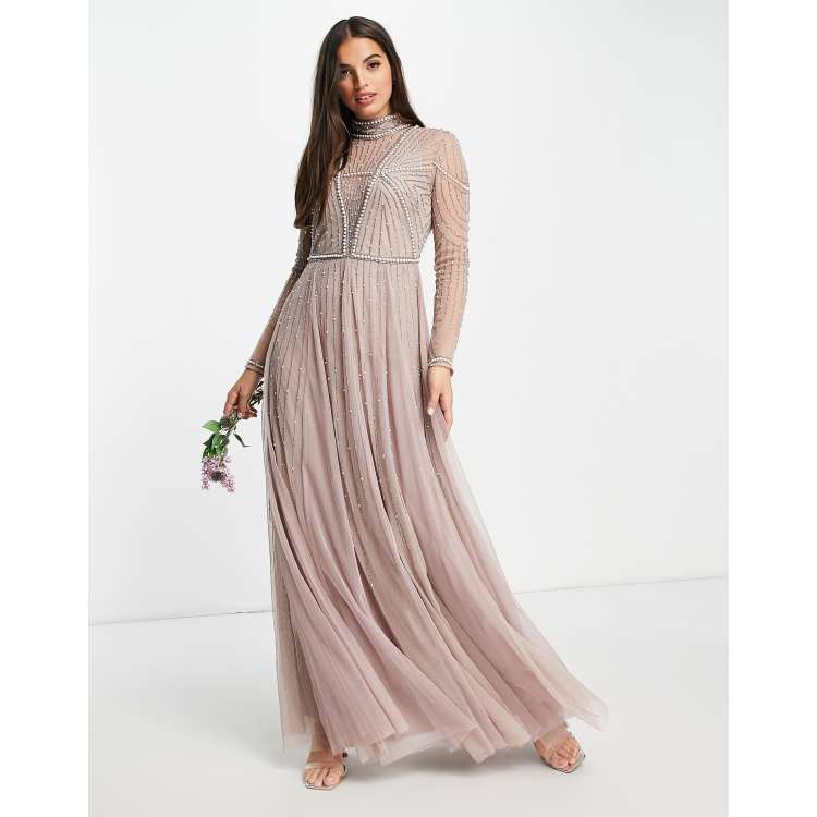 Asos design maxi dress in tulle 2025 with embellished bodice