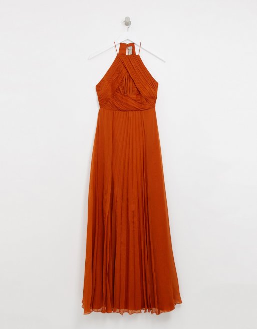 Asos burnt orange on sale dress