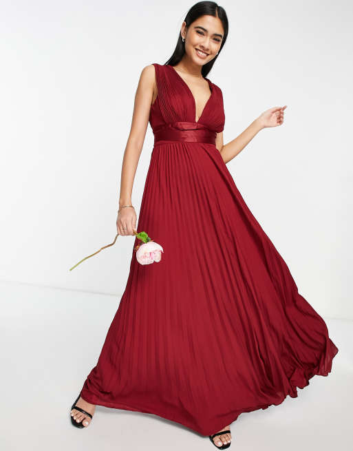 Burgundy bridesmaid dresses asos on sale