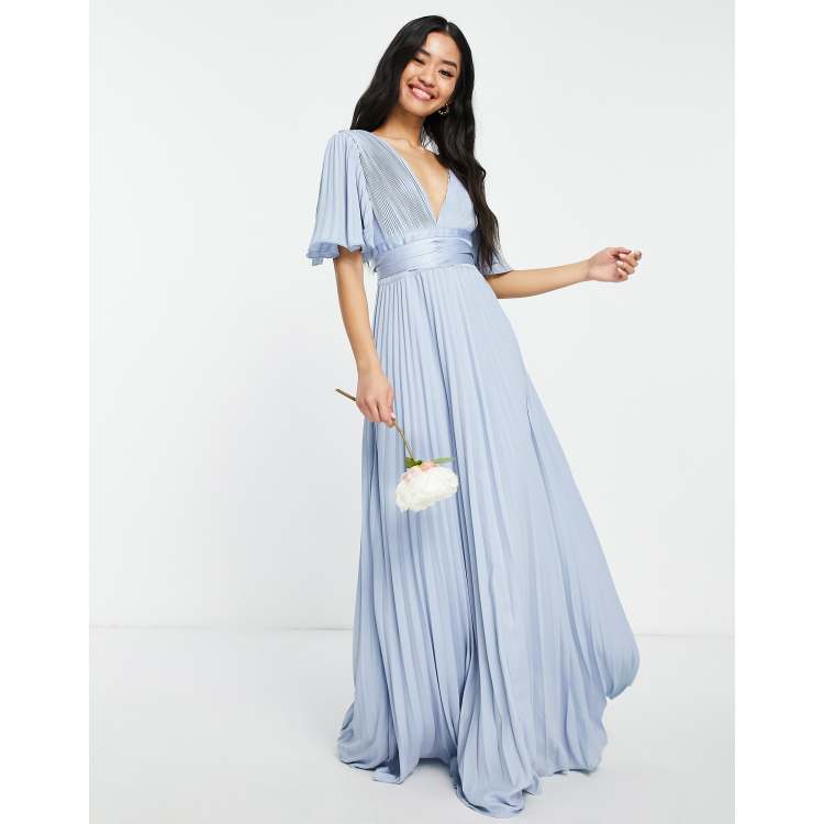 asos pale blue bridesmaid dress