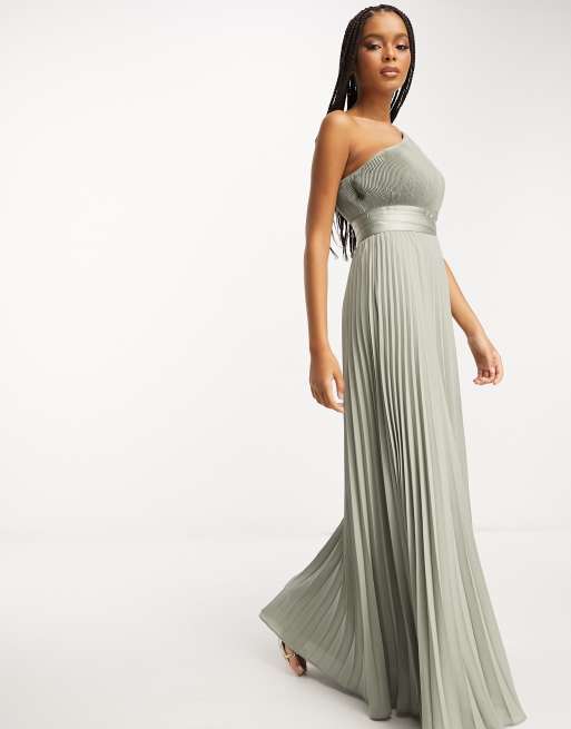 Pleated store bridesmaid dress