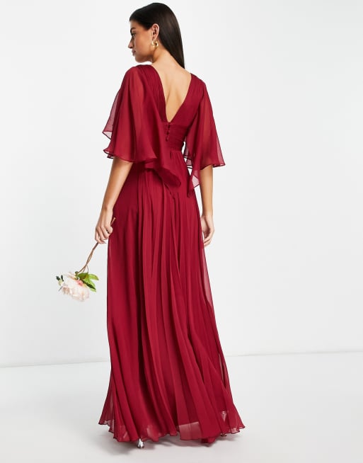 Asos berry best sale maxi dress