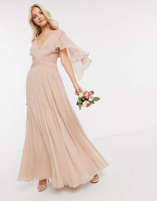 Purple Bridesmaid Dress: ASOS Design Bridesmaid Ruched Bodice Drape Maxi  Dress With Wrap Waist, 20 Stylish Bridesmaid Dresses to Match the Bride's  Colour Theme