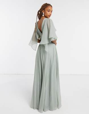 wrap over maxi dress uk