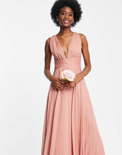 Deep rose best sale bridesmaid dresses