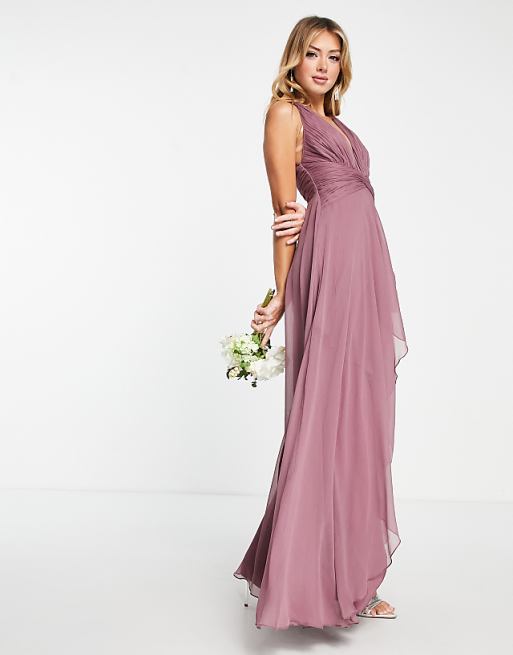Chiffon Skirt Purple Ruched Bodice Dress Chiffon Skirt Purple Ruched Bodice Dress