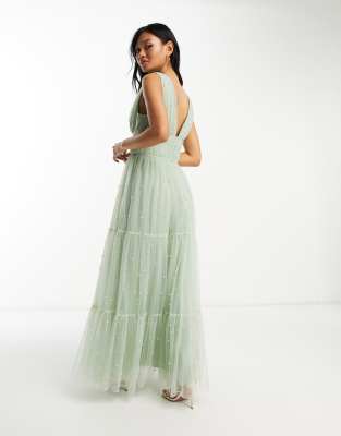 asos mint green bridesmaid dress