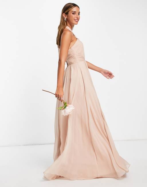 Asos soft shop blush bridesmaid dress