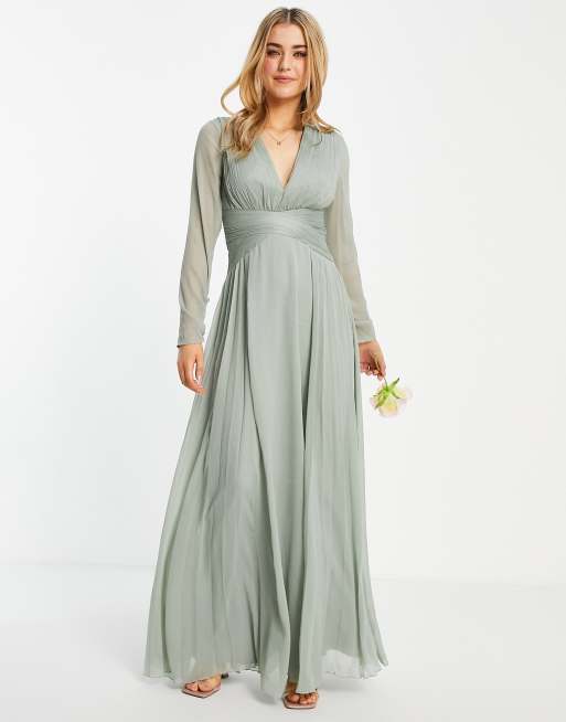 asos maxi dress with sleeves