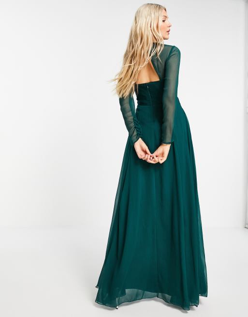asos design bridesmaid short sleeve ruched maxi dress ASOS DESIGN Maternity Bridesmaid short sleeve ruched maxi dress in Dusty  Mauve