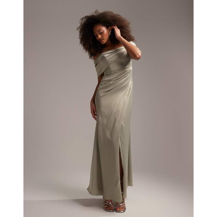 Sage green shop bardot dress