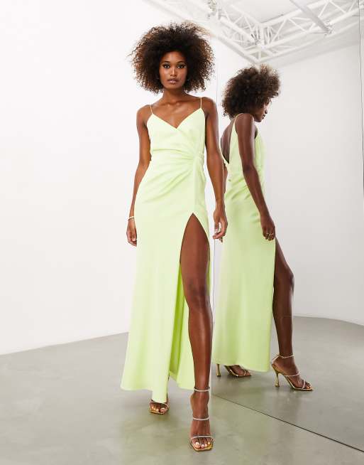 Asos green hotsell maxi dress