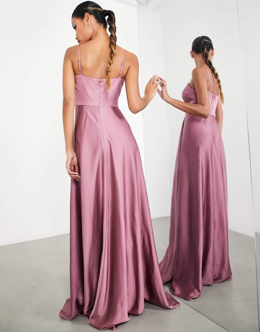 Asos rose gold outlet bridesmaid dress