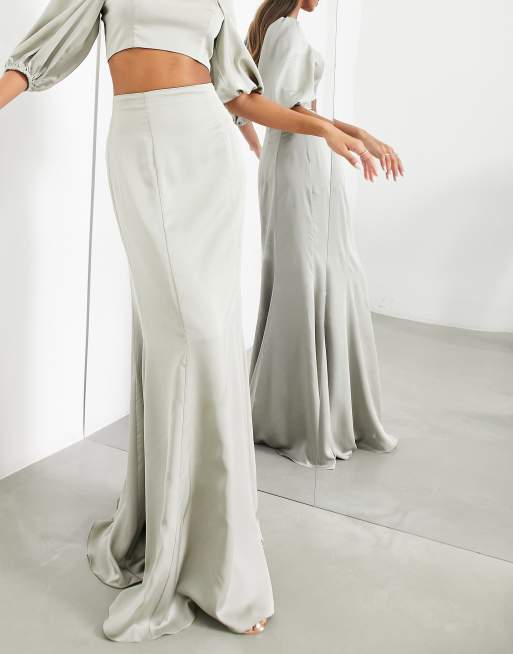 Satin maxi skirt outlet asos