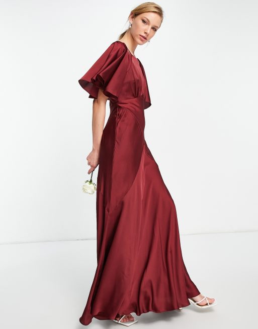 chinese dress ladies Blush Floral Flutter Strap Maxi Dress  JO+CO