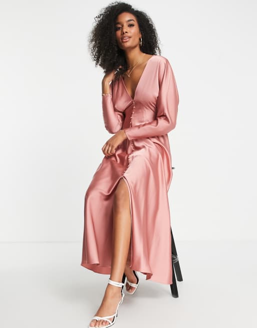 asos dusky pink dress