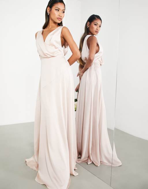 Asos blush store bridesmaid dress