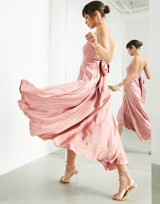 Asos blush hot sale bridesmaid dress