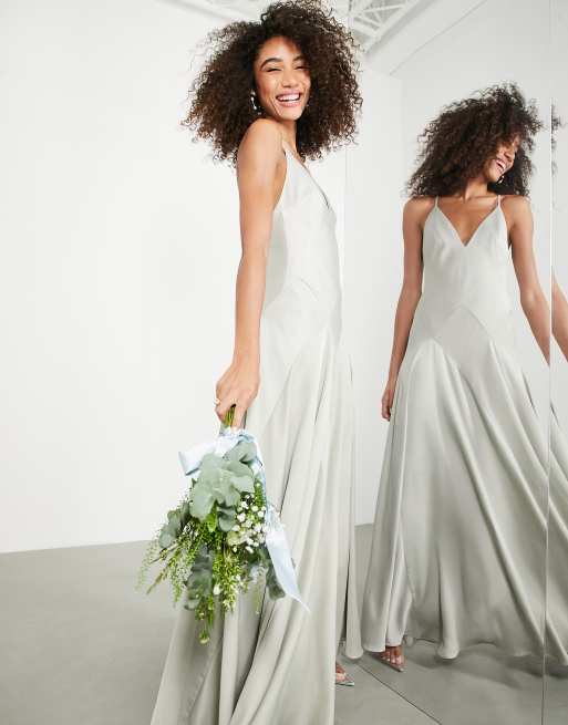 Cross back shop bridesmaid dress