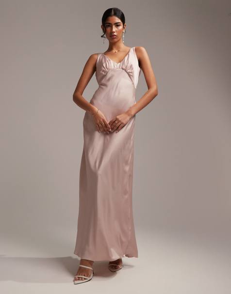 Light pink bridesmaid outlet dresses short