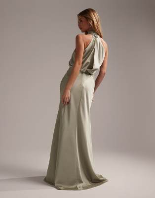 asos bridesmaid dresses uk Allegra Satin Tie Shoulder Bridesmaid Dress