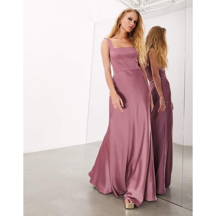 Asos dusty discount pink bridesmaid dress