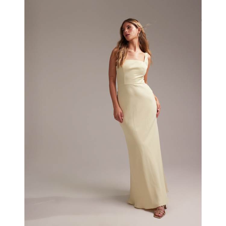 soft beige bridesmaid dresses Abbie Dress in Champagne