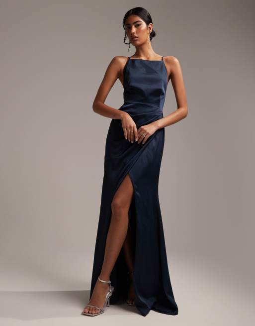 Asos blue shop evening dress