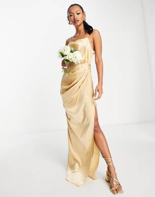 Gold skirt bridesmaid sale