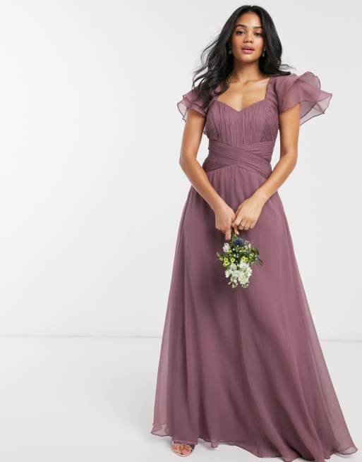 bridesmaid gown with sleeves