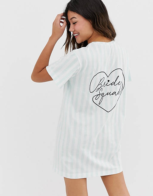 ASOS DESIGN - bridesmaid squad - T-shirt de pyjama