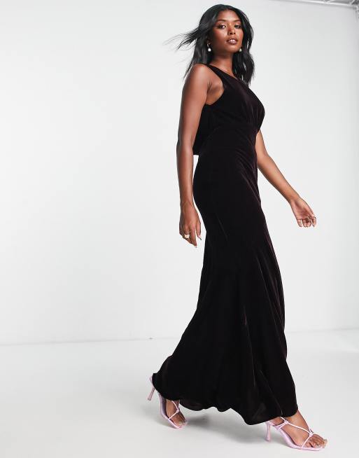 Wine Maxi Dress - Velvet Maxi Dress - Cowl Neck Dress - Maxi - Lulus